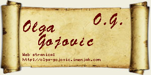 Olga Gojović vizit kartica